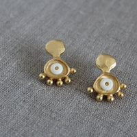 Limited Edition- In Harmony Petite Earrings - White Bone Earrings