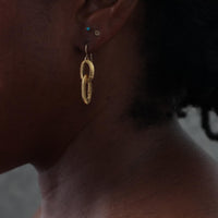 Over and Over Petite Hand Etched Chain Link Earrings