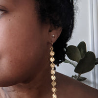 @rchive M@rket - T2 - Deluxe Gold Strokes - Extra Long Linear Earrings - Final Sale