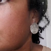 @rchive M@rket-T3 - LIMITED EDITION  Sterling Silver Reticulated Large Disc Earrings - Final Sale