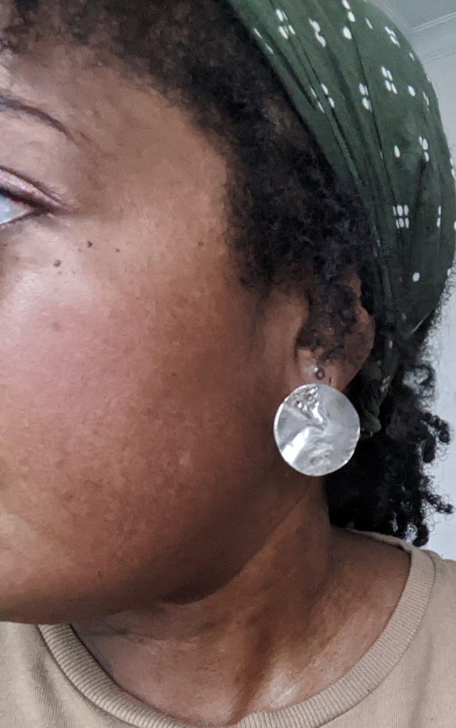 @rchive M@rket-T3 - LIMITED EDITION  Sterling Silver Reticulated Large Disc Earrings - Final Sale