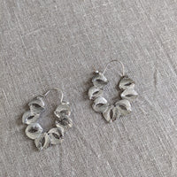 @rchive M@rket - T2- Organic Sculptured Reticulated Silver Toned Hoop Earring