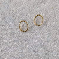 August Pre Sale - Small Change - Textured Oval Earrings - Ships Early October