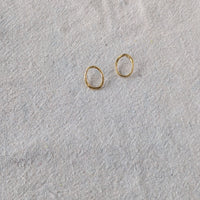 August Pre Sale - Small Change - Textured Oval Earrings - Ships Early October