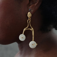 LIMITED EDITION The Crossroads bone disc earrings 1.0