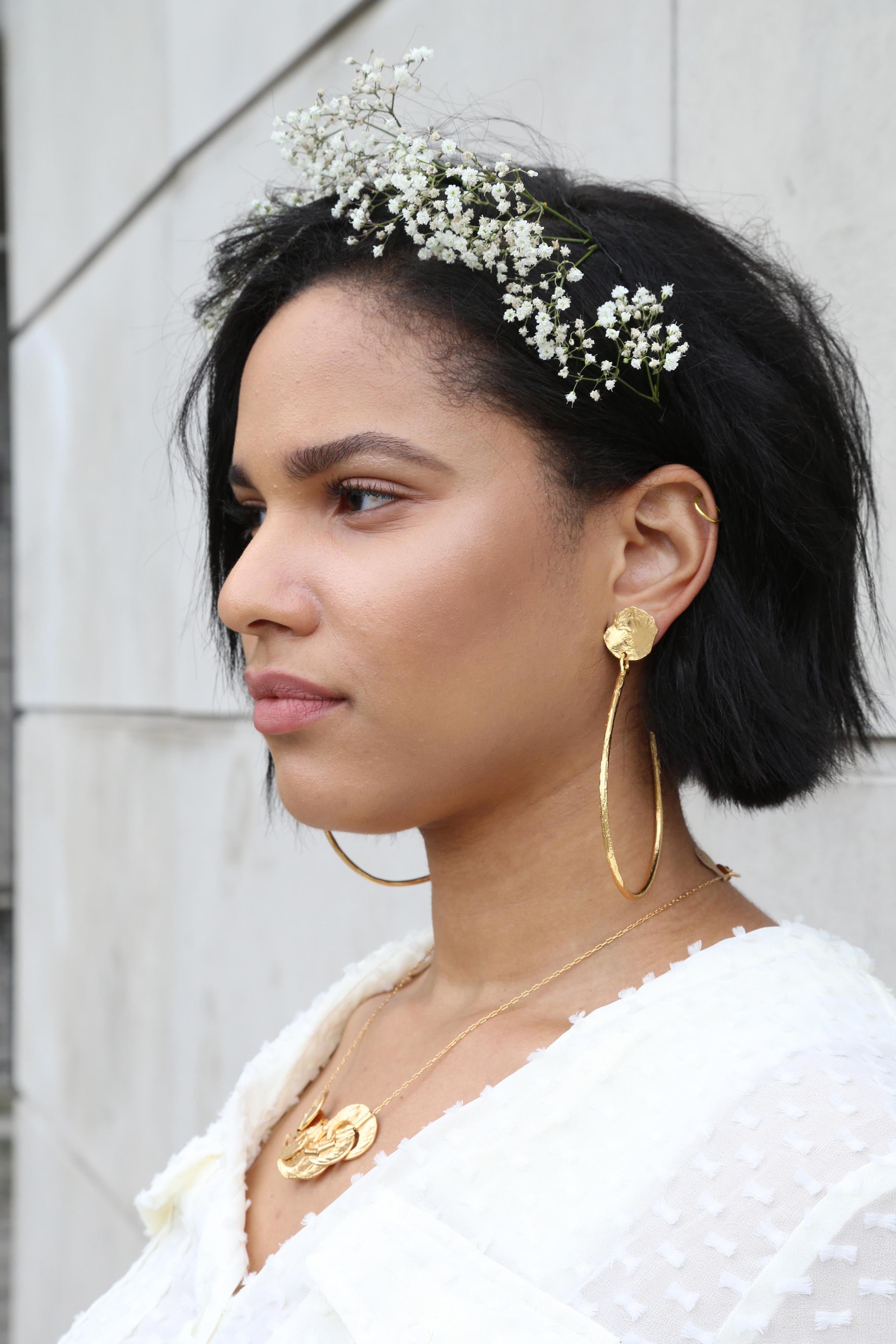 Extra large pearl hoop earrings best sale