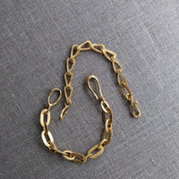 Clasped, Closed - Etched Large Cutout Linked Bracelet