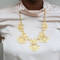 Midnight Crescent Drama Necklace
