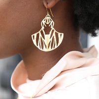 Ultrasonic Flight Etched Cutout Earring