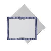 Blue Violet Striped Watercolor Notecards - Set of 12 - Violet Multi