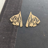 Edge of the Earth - Gold Plated Wing Earrings