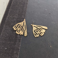 Edge of the Earth - Gold Plated Wing Earrings