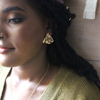 Edge of the Earth - Gold Plated Wing Earrings