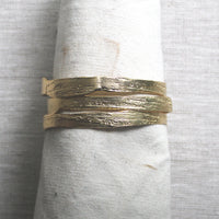 Aleda - Hand Etched Gold Toned Bangle - Single Bangle