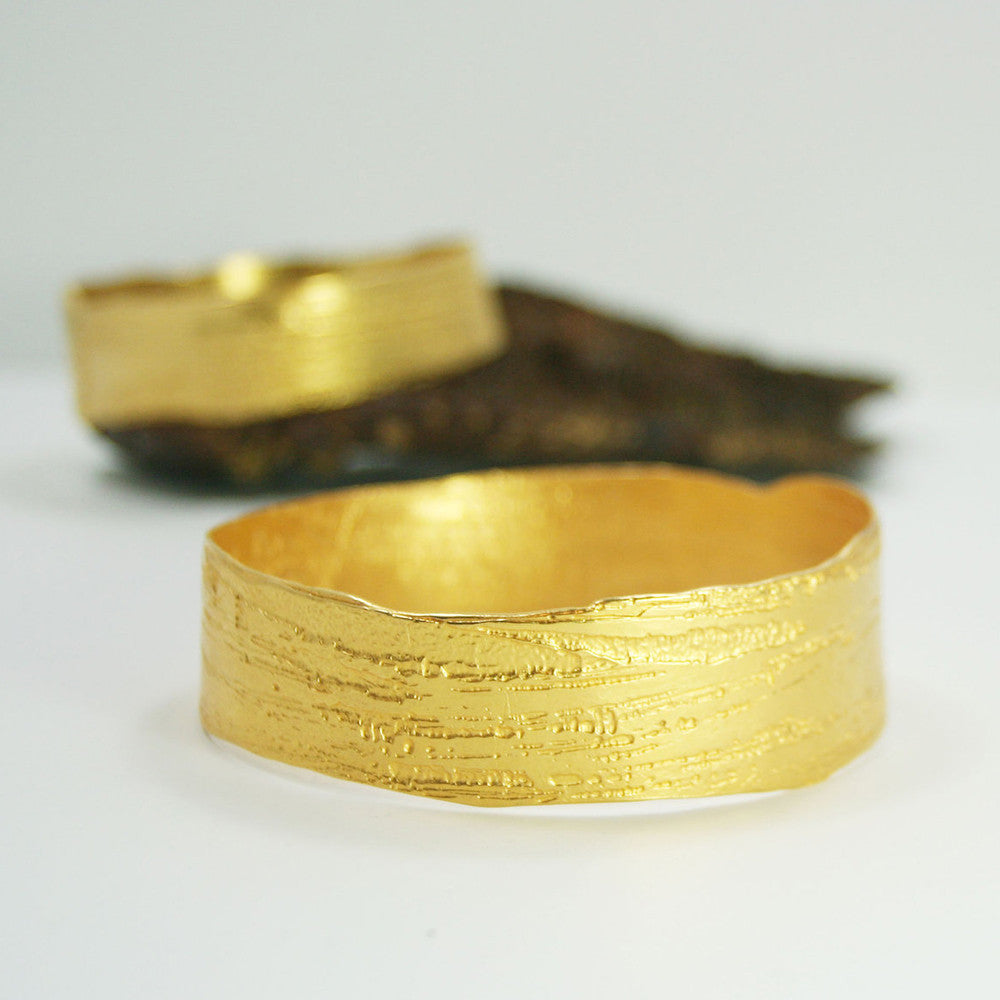 Woven Canyon - Wide Etched Bangle – Lingua Nigra