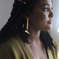 In the Limelight Like the Sun - Linear Dangle Earrings