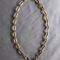 Over and Over Hand Etched Linked Chain Necklace