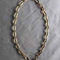 Over and Over Hand Etched Linked Chain Necklace