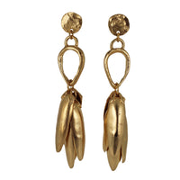 The Pleasure of Your Garden - Metal Beetle Wing Earrings