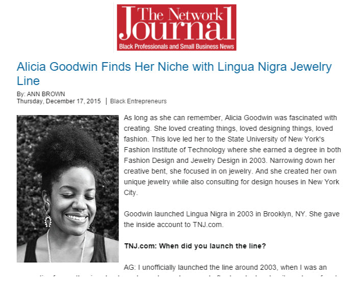 Lingua Nigra Interviewed by The Network Journal!