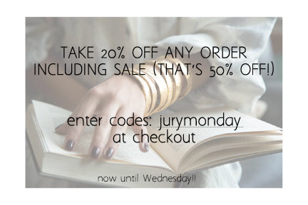 Cyber Monday!! Enjoy 20% off everything online until Wednesday!!!