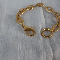 Over and Over Hand Etched Linked Chain Bracelet