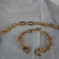 Over and Over Hand Etched Linked Chain Bracelet