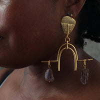 LIMITED EDITION Nakamarra Deluxe Arched Earrings with Lodolite