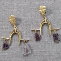 LIMITED EDITION Nakamarra Deluxe Arched Earrings with Lodolite