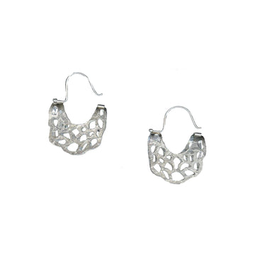 @rchive M@rket-T4 - Limited Edition - Sterling Silver Fold Over Cutout Earrings - Final Sale - made to order, so please allow 3-4 weeks to ship