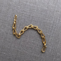 Clasped, Closed - Etched Large Cutout Linked Bracelet