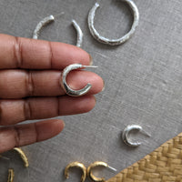 Chunky Reality of Travel Small Hoop Earrings - Gold Plated or Sterling Silver