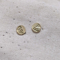 Tiny Vermeil Circle Stud Post Earrings