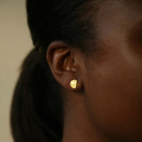 Tiny Vermeil Circle Stud Post Earrings