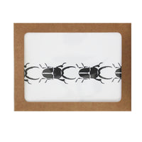 Black and White Stag Beetle Cards - Set of 6