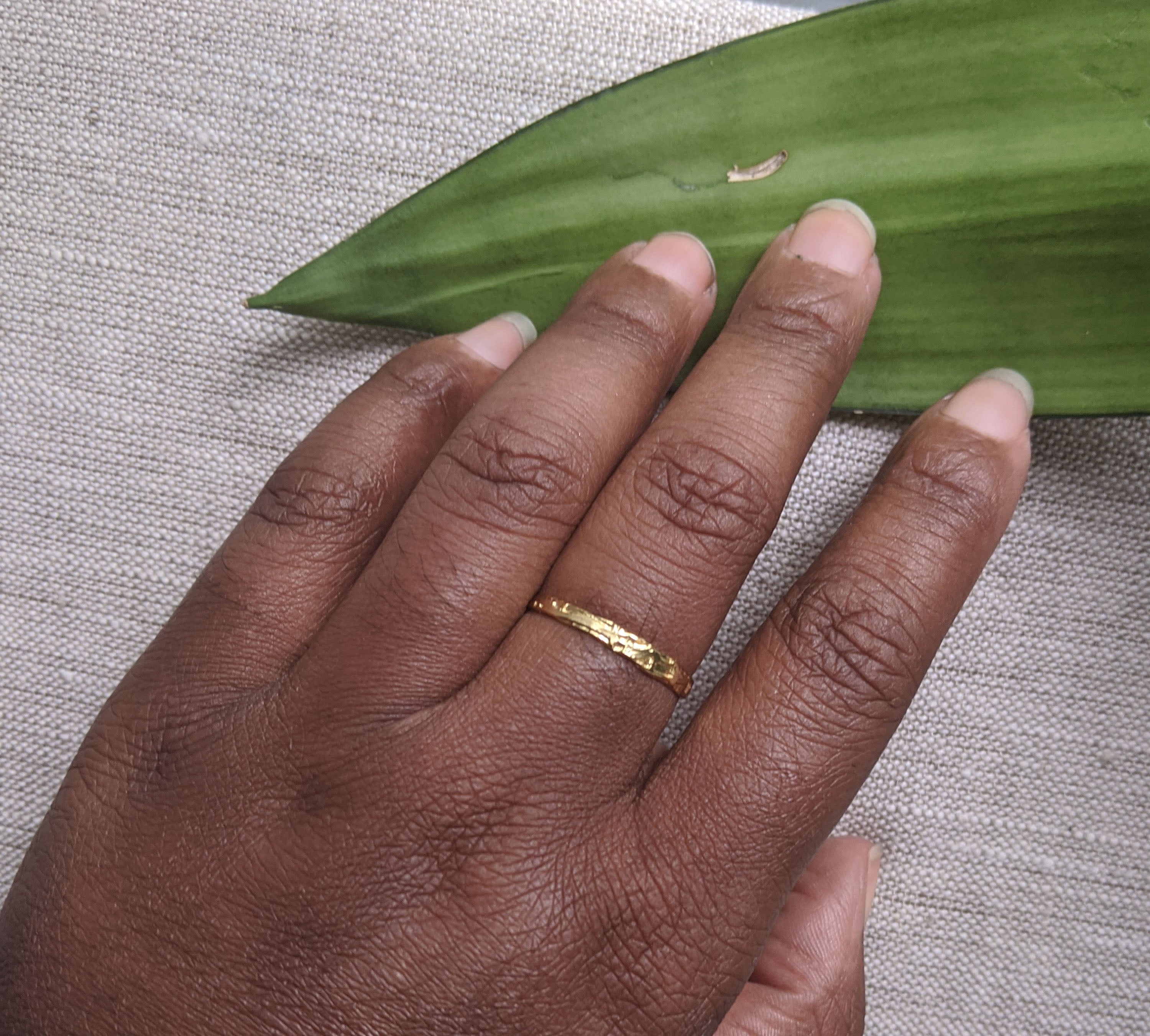Flatten the Earth - Hand Etched - Stackable Ring - Mix and Match