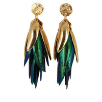 I Can See the Light - Mix Metal and Beetle Wing Earring