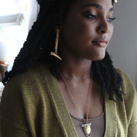 In the Limelight Like the Sun - Linear Dangle Earrings