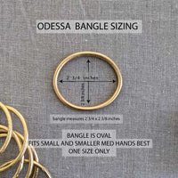 Odessa Hand Etched Oval Bangle - One Bangle