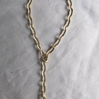 Over and Over Hand Etched Linked Chain Necklace