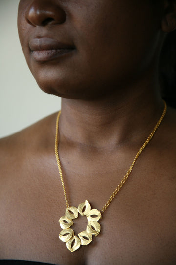 Organic Sculptured Gold Necklace